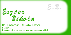 eszter mikola business card
